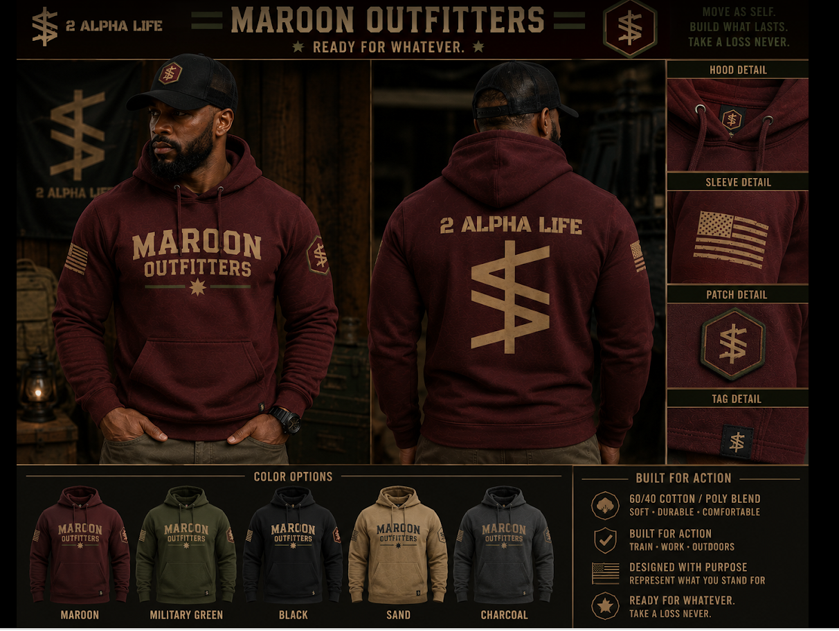 Maroon Outfitters branded hoodie in multiple colorways
